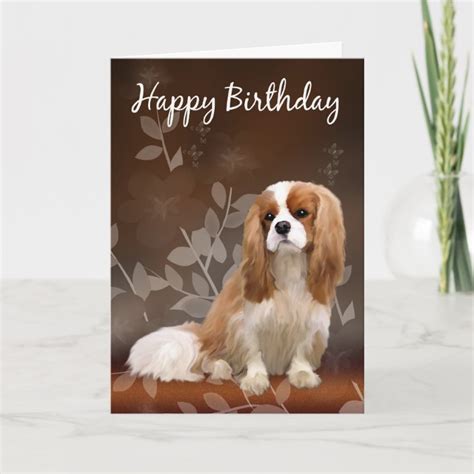 Birthday Card With King Charles Spaniel | Zazzle.com