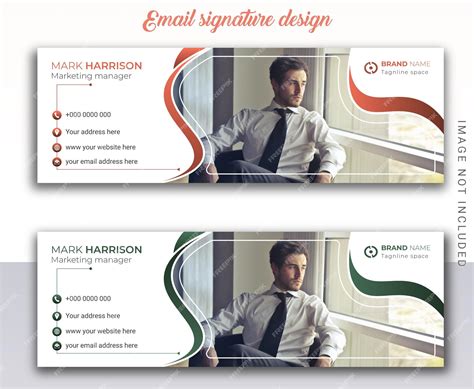 Premium Vector | Professional email signature design banner