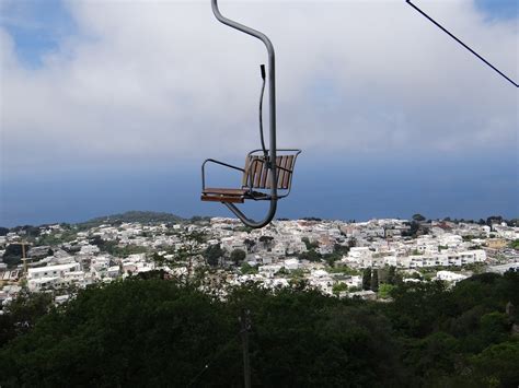 Flying through the clouds on the Anacapri Chair Lift of Capri