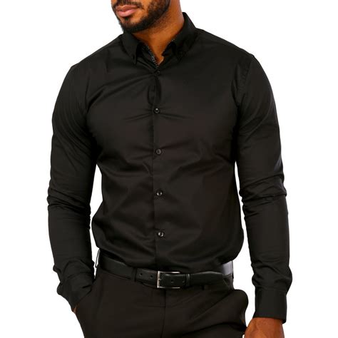 Brilliant Basics Men's Long Sleeve Shirt - Black | BIG W