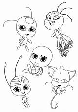 Miraculous Ladybug Kwamis Coloring Page  Free Printable Pages sketch template