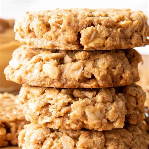 Healthy Peanut Butter Oatmeal Cookies - Beaming Baker