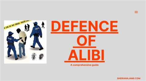 Defense Of Alibi 2024 (guide + Examples) | Sheria Na Jamii