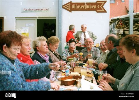 People at a wine festival, Neustadt / Weinstrasse Stock Photo - Alamy