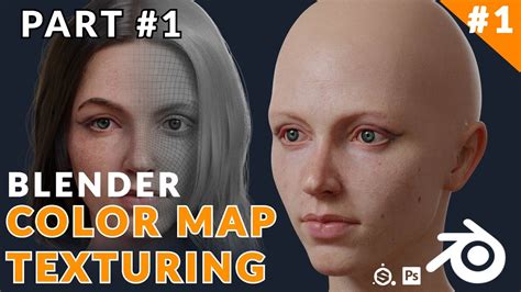 Blender Skin Texturing And Hair Grooming - Color Map Texturing [Part 01 ...