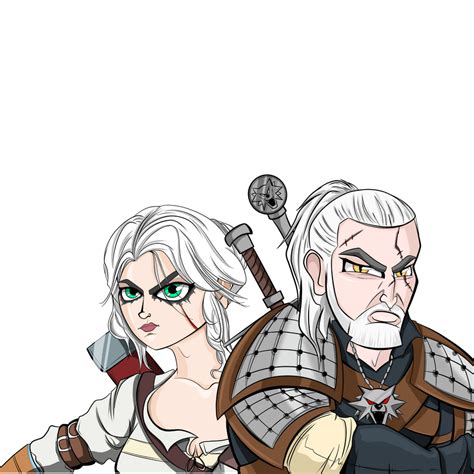 Ciri and Geralt by Toylactus on DeviantArt