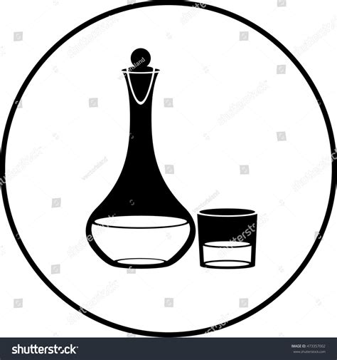 Wine Decanter Stopper Glass Symbol Stock Vector (Royalty Free) 473357002