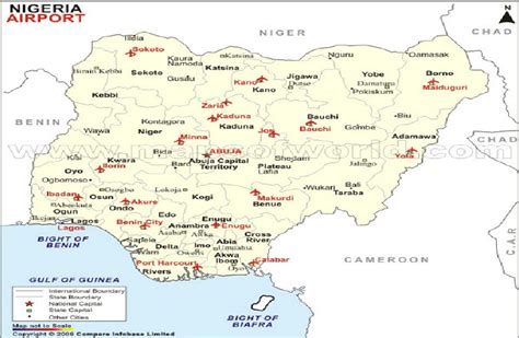 Major Domestic and International Airports in Nigeria. Source ...