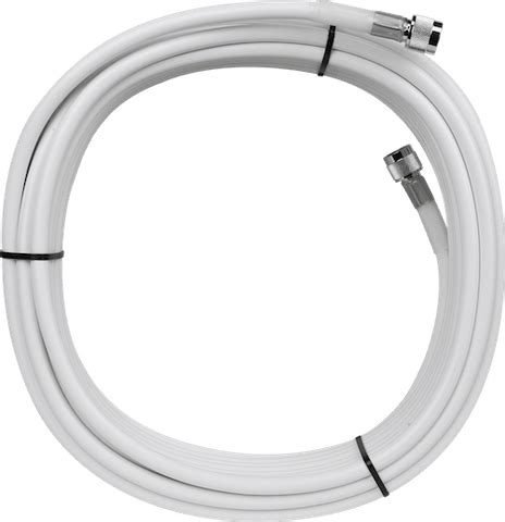 LMR-400 Equiv. White Coax Cable with N-Male Connectors (50 Ohm)