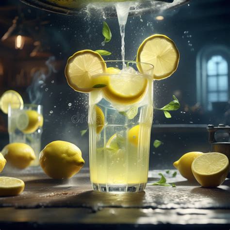 A Glass of Delicious Lemonade, Symphony of Flavors. the Zesty Tang of Freshly Squeezed Lemons ...