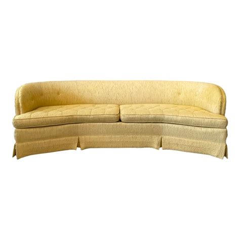 1960s Vintage Curved Sofa | Chairish