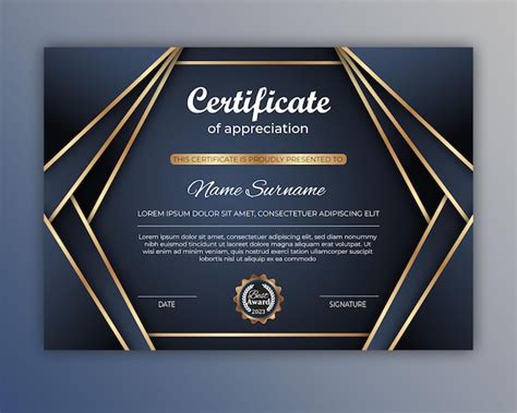 Premium Vector | Professional Certificate Design Template