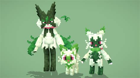 Sprigatito, Floragato, & Meowscarada (Cobblemon) - 3D model by Reisen (@ReisenModels) [c7d0205 ...