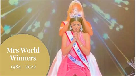 List of Mrs World Winners (1984-2022)