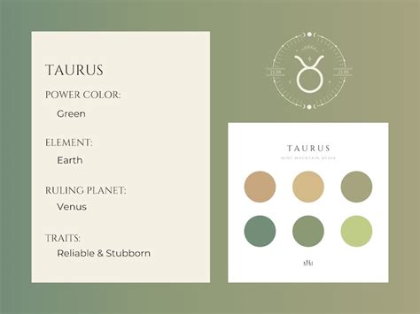 Taurus Color Palette Brand Palette Small Business Branding Wedding ...