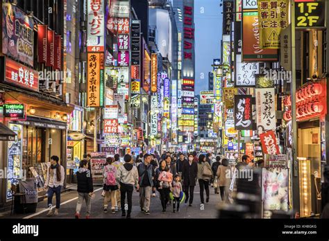 Japan, Tokyo City,Shinjuku District,Kabukicho district at night *** Local Caption ...