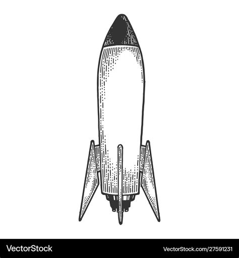 Space rocket sketch Royalty Free Vector Image - VectorStock