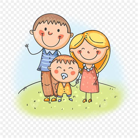 Hand Drawn Family PNG Transparent, Hand Drawn Cute Family Play Illustration, Family, Nipple ...