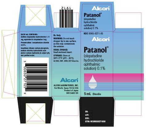 Patanol - FDA prescribing information, side effects and uses