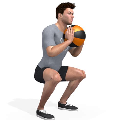 Medicine Ball Front Squat Video Exercise Guide