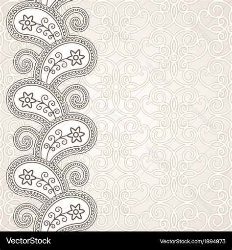 Paisley border Royalty Free Vector Image - VectorStock