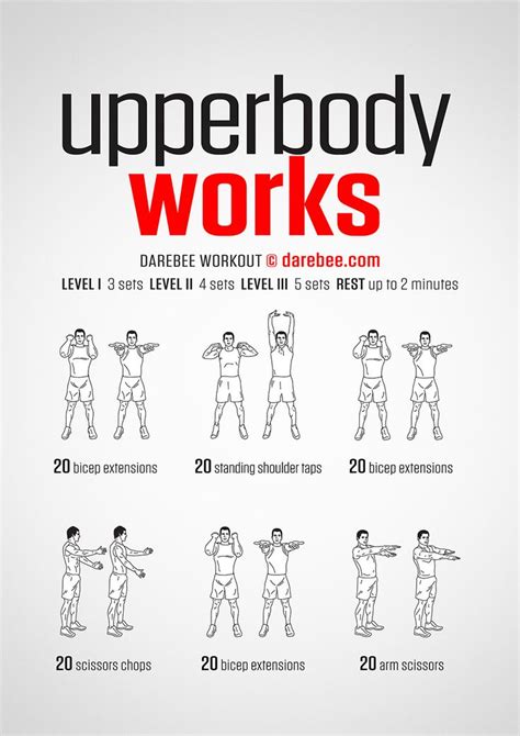 Upper body workout by Darebee | Bodyweight upper body workout, Upper body workout, Fitness body