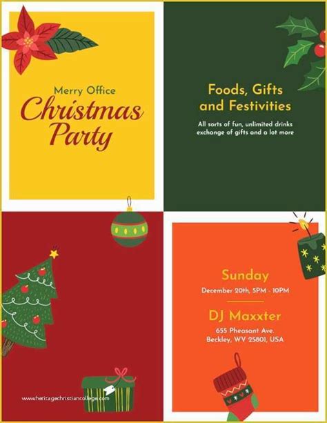 Office Christmas Party Flyer Templates Free Of 39 Word Party Flyer Templates Word ...