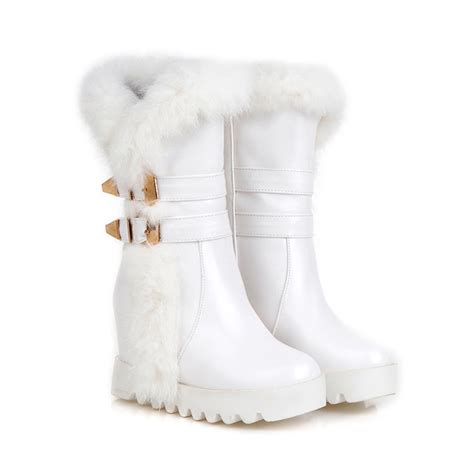 Ladies White Fur Snow Boots Images - Online Boots