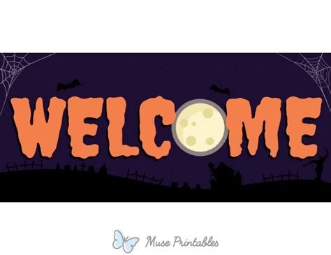 Printable Halloween Welcome Sign