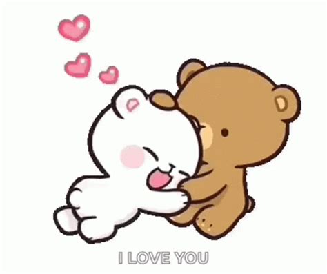 Cute Hugging Bears I Love You GIF | GIFDB.com