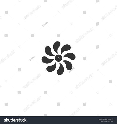 Propeller Icon Logo Flat Design Template Stock Vector (Royalty Free) 2076443149