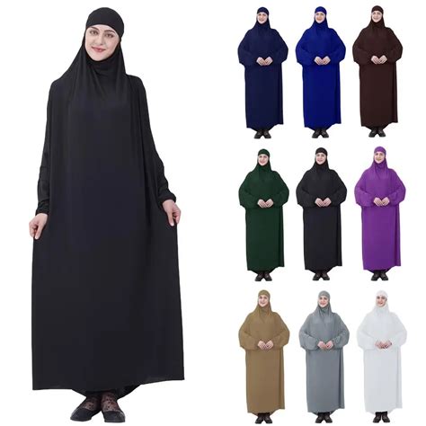 Islamic Dubai Women Overhead Jilbab Abaya Muslim Khimar Hijab Dress ...