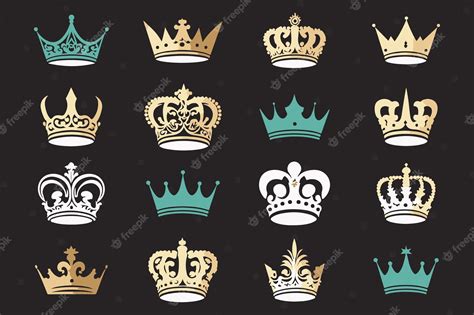 Premium Vector | Silhouettes crowns set illustration vector design ...