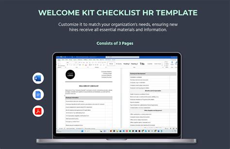 Welcome Kit Checklist HR Template in Word, PDF, Google Docs - Download | Template.net