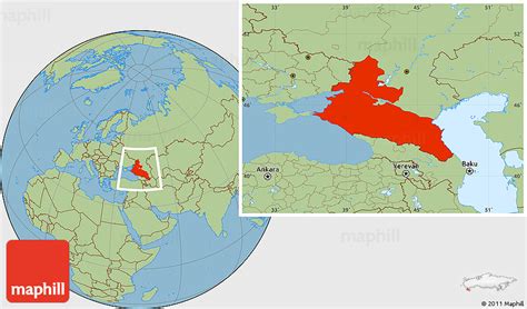 Simple Caucasus Mountains Map - Goimages Signs