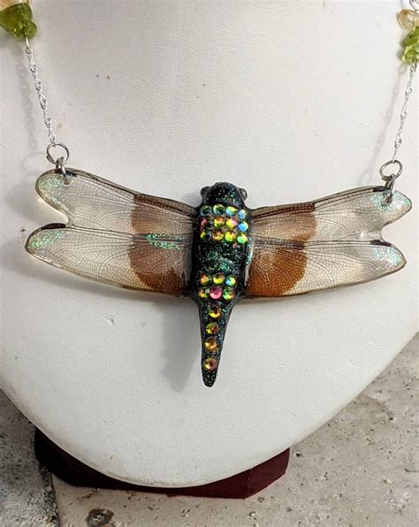 Real Dragonfly Wing Jewelry in Resin Dragonfly Necklace Gift - Etsy