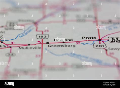 Haviland Kansas USA shown on a Geography map or Road Map Stock Photo - Alamy