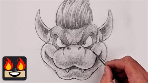 How To Draw Bowser | Super Mario Sketch Tutorial - YouTube