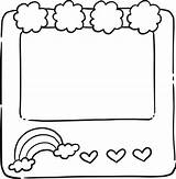 Frame cartoon Cute Kawaii Doodle coloring Page Drawing Illustration  sketch template