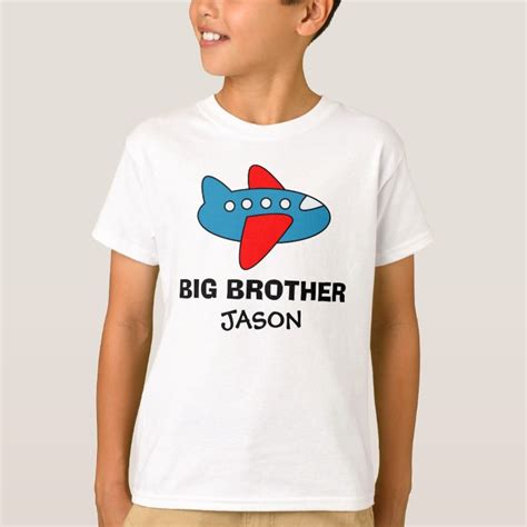 Personalized big brother t shirt for boys | Zazzle