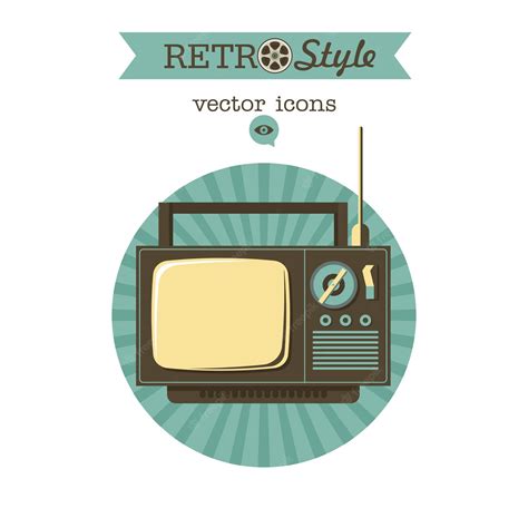 Premium Vector | Old tv. vector logo icon in retro style.