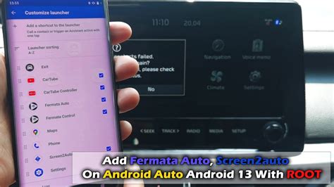 Add Fermata Auto, Screen2auto On Android Auto Android 13 With ROOT Permissions - YouTube