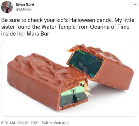 My little sister found the Water Temple from Ocarina of Time inside her Mars Bar | Check Your ...