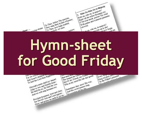 LiturgyTools.net: Free hymn-sheet for Good Friday