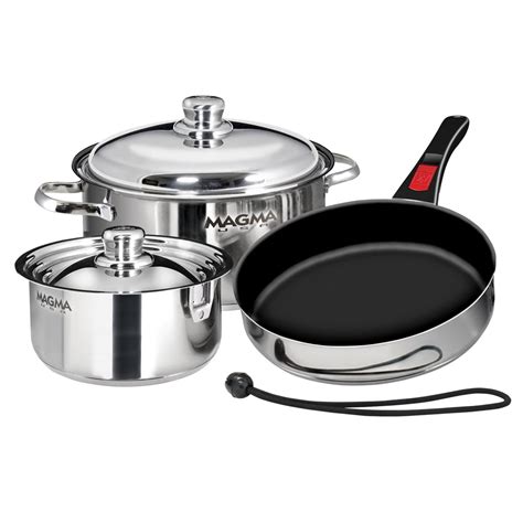 Magma Products 7 Piece Nested Stainless Steel Non Stick Oven Safe ...