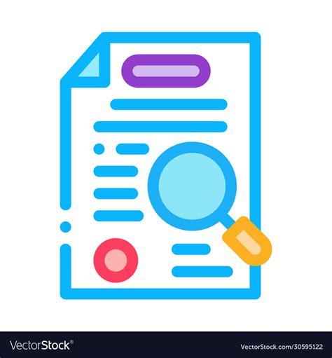 Case study icon outline Royalty Free Vector Image