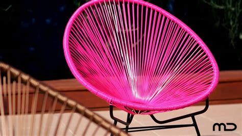 Acapulco Chair Replica - Outdoor Wicker - Light Blue - Milan Direct - YouTube