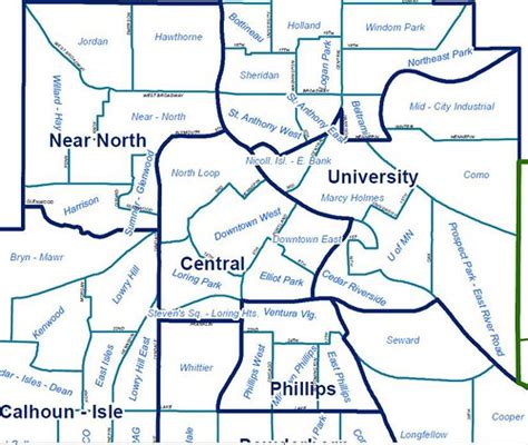 New Minneapolis Neighborhood Map from MLS - Mill District Real Estate ...