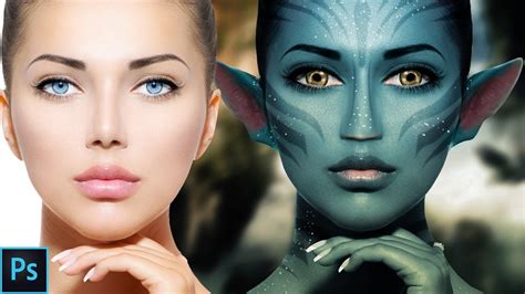 Photoshop Tutorial - How to Paint onto a Face(AVATAR EFFECT ...