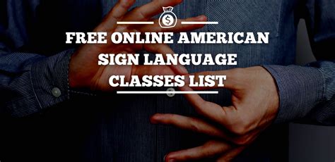 Free Online American Sign Language Classes List